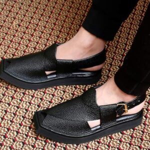 Durrani Heritage Classic Noir Peshawari Sandal