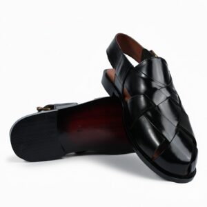 Durrani Heritage Classic Noir Peshawari Sandal